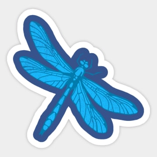 Blue Dragonfly Sticker